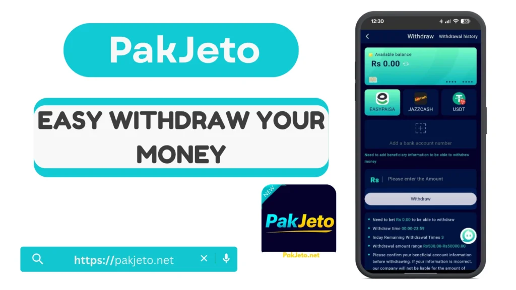 PakJeto Withdraw